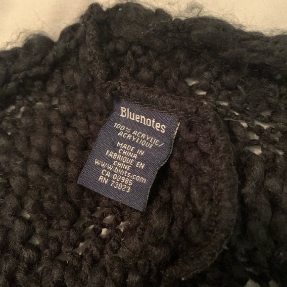 Chunky knit black scarf - Picture 1 of 3